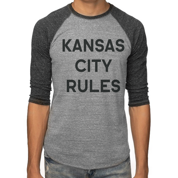 Kansas City Rules Unisex 3/4-Sleeve Raglan
